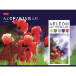 Альбом д/рис. А4 48л., скоба, обложка картон, HATBER, 205х290мм, Акварельная палитра (5 видов),48А4В