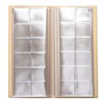 Альбом д/монет или купюр 105х223, на 72 монеты D до 30 мм, выдвижные карманы, бежевый, ДПС, 2858-105