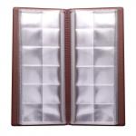 Альбом д/монет или купюр 105х223мм, на 72 монеты D до 30 мм, выдвижные карманы, корич., ДПС,2858-104