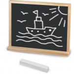 Доска для мела настольная/настенная (32х40см), с мелком и губкой, черная, ПИФАГОР, 235498