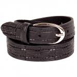 Ремень 25 мм FAVORIT детский 0830031501 тиснение, черный 155380