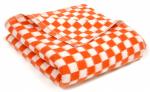 Одеяло байковое Клетка оранжевая