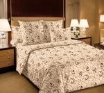 Комплект наволочек 40*40 см (2 шт.), бязь "Люкс"(220) (Вензель, бежевый)