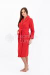 Халат махровый женский Красный