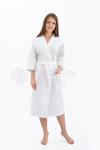 Халат вафельный белый 220гр/м