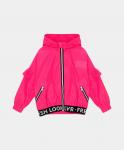 Ветровка розовая с капюшоном