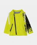 Ветровка желтая с принтом и капюшоном