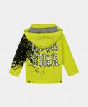 Ветровка желтая с принтом и капюшоном