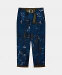 Брюки темно-синие с принтом