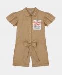 Комбинезон бежевый с карманами
