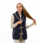 Жилет арт.1217-06/пуг.воротник ТАРА Ультрамарин