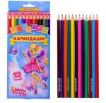 Карандаши «Школа талантов», 12 цветов, «Принцесса»