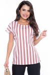 Блуза "Красотка" (пудровая полоска) Б2789
