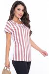 Блуза "Красотка" (пудровая полоска) Б2789