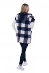 Жилет с капюшоном NEW Клетка СИНИЙ