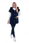 Жилет с капюшоном NEW цвет ИНДИГО
