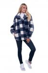 Куртка ECO-BOHO клетка СИНИЙ