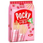 GLICO POCKY Палочки в клубнично-шоколадной глазури  9 упаковок 119 гр