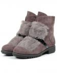 907E-7Y7 8J45M Ботинки зимние женские (натуральная замша, натуральный мех)