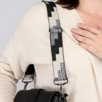 Плечевой ремень (стропа)  ADEL-250/1/регулируемый/ЧЕРНАЯ фур-а,  макс длина 120см,  пиксель черная  239577