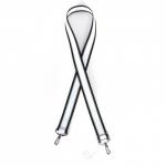 Плечевой ремень (стропа)  ADEL-250/1/регулируемый/ЧЕРНАЯ фур-а,  макс длина 120см,  черн/бел/серебро  241736