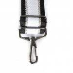 Плечевой ремень (стропа)  ADEL-250/1/регулируемый/ЧЕРНАЯ фур-а,  макс длина 120см,  черн/бел/серебро  241736