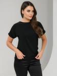 Блуза черная с короткими рукавами