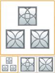 QWERTY Комплект декоративных зеркал "Варенна" 3 шт, 25*25 см, размер зеркал 21*21 см /6