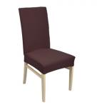 QWERTY Чехол на стул "Вельвет",100% полиэстер, цвет "темно-коричневый" /50