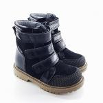 Ботинки, Алекс 5 черный + черная замша