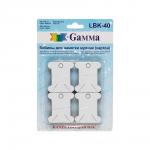 "Gamma" LBK-40 Бобины для мулине картон 4.1 см 40 шт в блистере белый