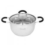 SATOSHI Альбер Кастрюля 18х10,5см, 2,5л, со стекл. крышкой, индукция