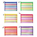 ЮL  Конверт универсальный "Мультиколор" ф А4 на молнии 33,5х24см, полиэстер сетка, 6 цветов