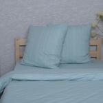 Постельное белье из перкаля 204936 Эко 6 светло-бирюзовый 2-х сп нав. 70/70