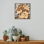 KD0217 Набор для тв-ва ЧАСЫ МАРКЕТРИ (25х25) ГРАЦИОЗНЫЙ ТИГР 1/20