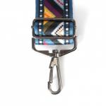 Плечевой ремень (стропа)  ADEL-250/регулируемый/ЧЕРНАЯ фур-а,  макс длина 120см,  зигзаг серый  242203