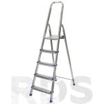 Стремянка AI 5 ступеней алюминий, h=180 см, профиль 40*20 мм, раб. нагрузка до 120 кг, арт.111105/1205 UFUK