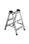 Стремянка AI двусторонняя 3 ступени алюминий, h=73,5 см, профиль 40*20 мм, до 120 кг, арт.111403 UFUK