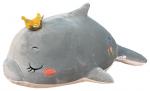 Игрушка с пледом ДЕЛЬФИНЧИК - серый р-р 130х160