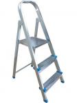 Стремянка ЯРУС 3 ступени сталь оцинк. , h=109 см, профиль 40*20 мм, раб. нагруз. до 120 кг, арт.122203 PERILLA