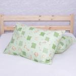 Наволочка Бязь детская 366/2 Жирафики цвет зеленый в упаковке 2 шт 50/70 см