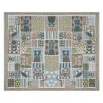 Покрывало гобелен детское Коты зеленый