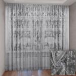 Занавеска 3-03, 270х300, серый(сетка фентези)