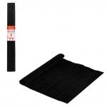 Бумага гофрированная (креповая) ДЛЯ ФЛОРИСТИКИ 110г/м, черная, 50х250см, ОСТРОВ СОКРОВИЩ, 112543