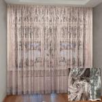 Занавеска 3-03, 270х300, пыльная роза(сетка фентези)