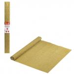 Бумага гофрированная (креповая) МЕТАЛЛИК 110г/м, ЗОЛОТАЯ, 50х250см, ОСТРОВ СОКРОВИЩ, 112551