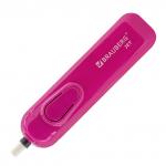 Ластик электрический BRAUBERG JET, питание от 2 батареек ААА, 8 сменных ластиков,розовый, 229617