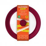 Крышка для любой сковороды и кастрюли универсальная 3 размера (22-24-26см) бордовая, DASWERK, 607587