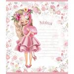 Тетрадь 12л. ПЗБМ клетка, фольга, Нежность (5 видов), 017446