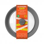 Крышка для любой сковороды и кастрюли универсальная 3 размера (22-24-26см) серая, DASWERK, 607588